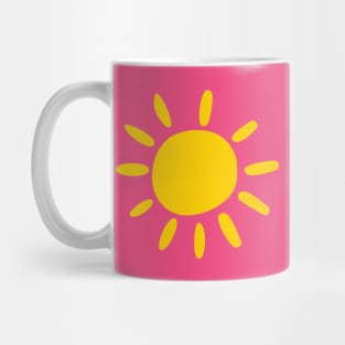 Cool  Summer Vacation Sun Shine Modern Yellow Cartoon Mug